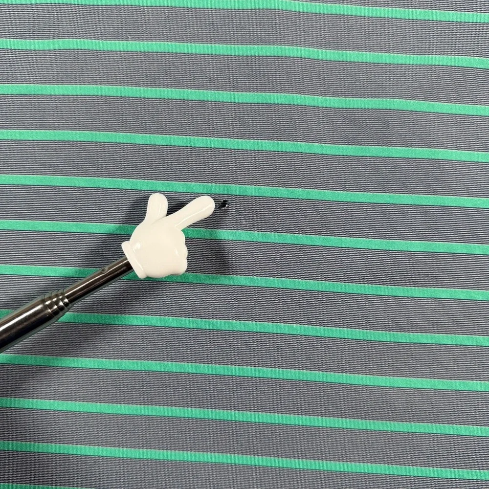 Peter Millar Summer Comfort Mens Polo‎ Shirt XL Gray Green Stripe Performance